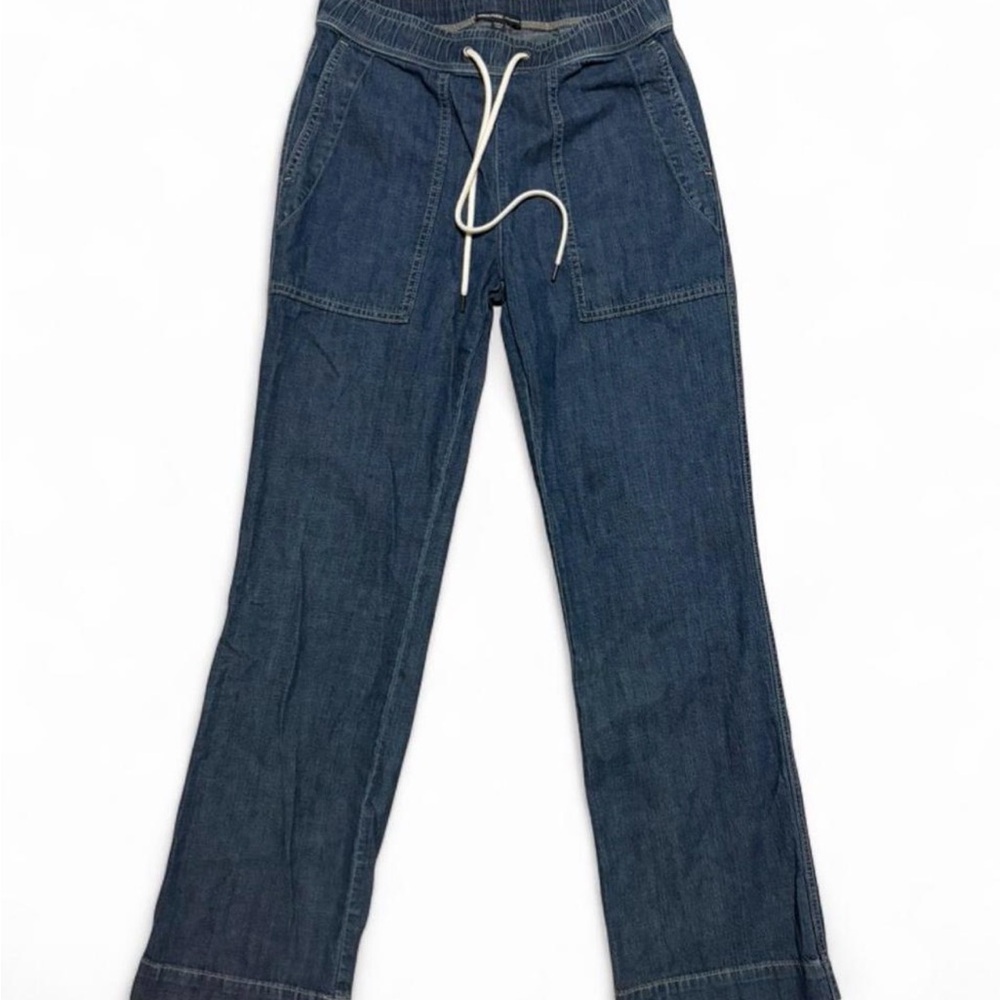 James Perse Denim Drawstring Jogger Pants - 0